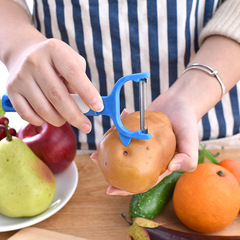 不鏽鋼削皮刀水果削皮刀廚房多功能削蘋果刮皮刀土豆削皮器瓜刨