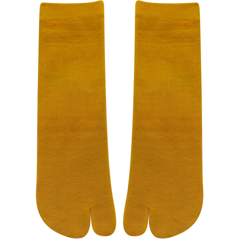 Calcetines de dos dedos de las mujeres de estilo japonés zuecos de dos dedos calcetines de verano Chanclas de Punta dividida Chanclas de corrección de 2 dientes calcetines de media pantorrilla hombres