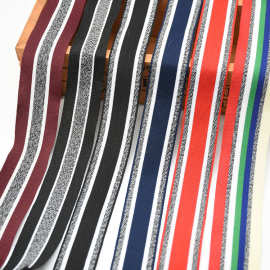 现货批发马赛克单面针织带间色条纹织带服装辅料箱包装饰带配饰