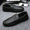 Trend loafers for leisure for leather shoes, summer breathable footwear, 2024 years, soft sole