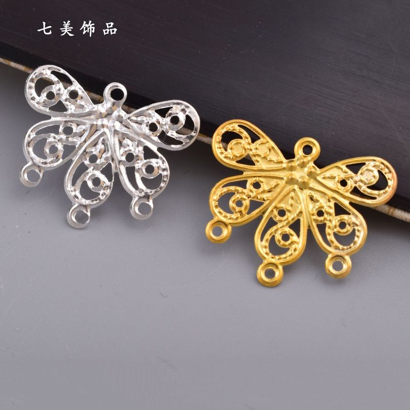DIY Exquisite Handmade Vintage-Style Materials, Metal Fan-Shaped Connecting Pieces, Hairpin Accessories, Hairpin Materials Wholesale