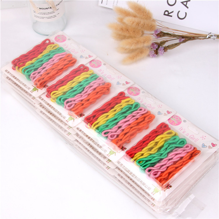 Bold and enlarged upgraded beef band rubber band Liufang 20 hair ring boutique jewelry supermarket hair accessories wholesale