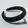 Woven sponge headband handmade with beads, hair accessory for face washing, European style, Korean style, simple and elegant design