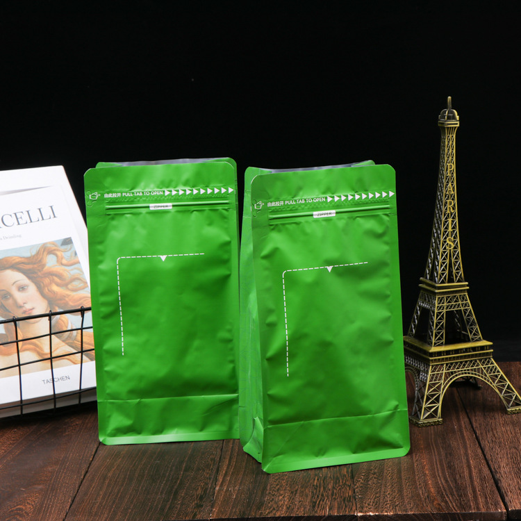 茶叶防潮铝箔袋八边封咖啡包装袋自立密封风琴袋印logo食品级