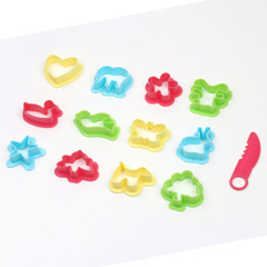 Direct Manufacturer Sales Modeling Clay Space Mud Mold Sand Toys Tool Clay DIY Mold Set of 13 Colorful Pieces