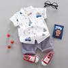 Summer clothing, cartoon cute set, children's summer shirt, 0-1-3 years, children's clothing