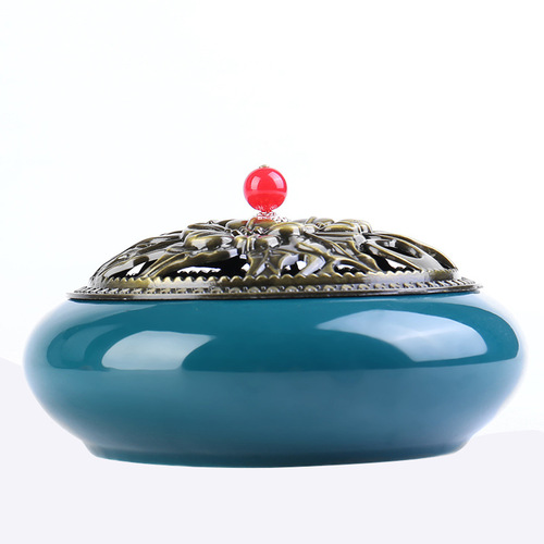 Celadon Large Mosquito Incense Stove Household Large Indoor Modern Creative Ceramic Disk Incense Sandalwood Mosquito Incense Box Manufacturer Wholesale