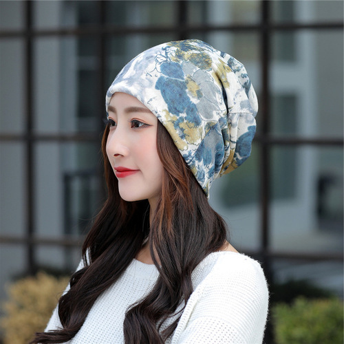 Thin breathable confinement cap, large stretch, skin-friendly chemotherapy cap, fashionable hat, decorative headband, multifunctional magic headscarf