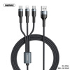 REMAX/睿量 IOS/Android/TYPE-C triple one USB data cable mobile phone charging woven wire