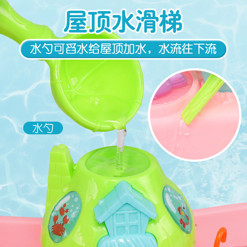 Children's multifunctional electric magnetic levitation track fishing platform educational magnetic music rotating fishing plate water toy