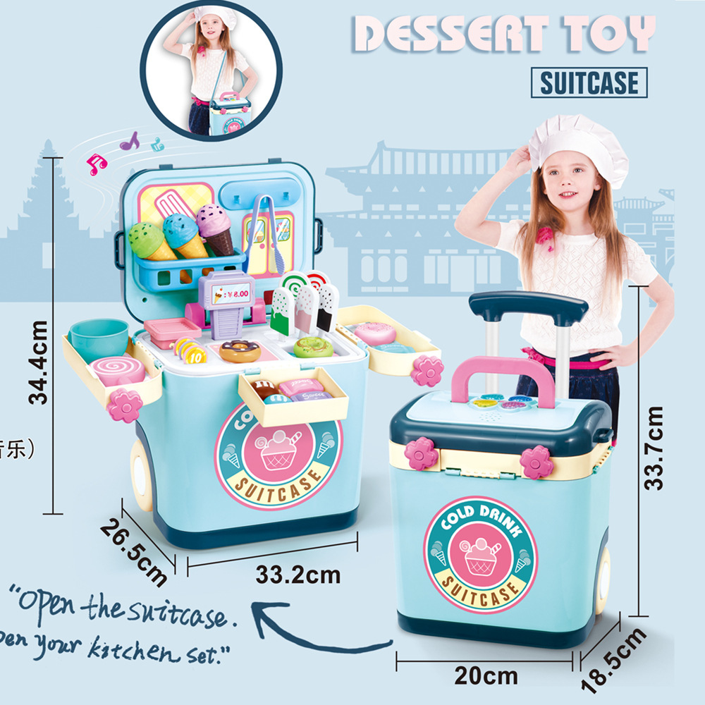 Transfronterizo de los niños de sonido y luz Cocina Barbacoa caramelo traje de herramientas de maquillaje doctor juguetes jugar casa carro caso