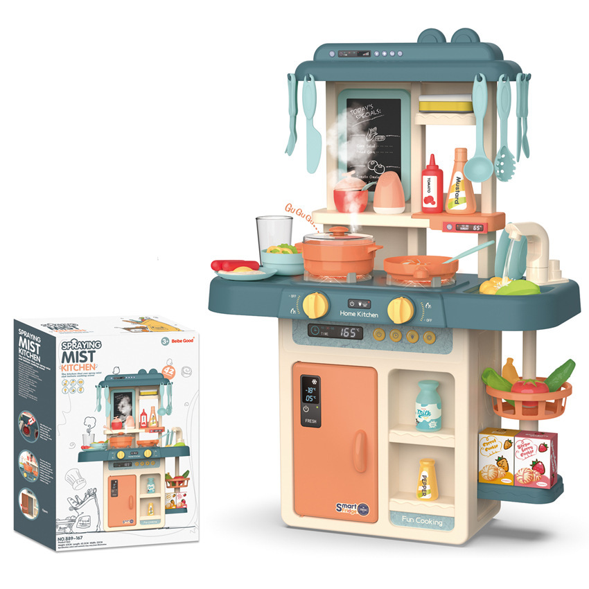 Transfronterizo 63cm simulación de los niños de vapor agua spray cocina juguetes cocina y juego de cocina juego casa vajilla Mesa