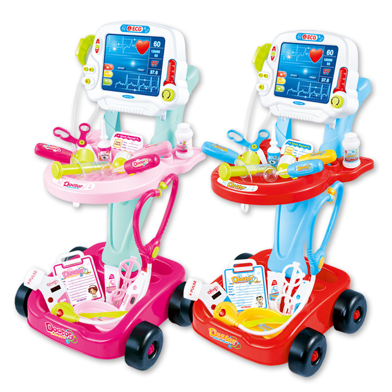 Simulación eléctrica para niños ECG doctor jugar casa juguete estetoscopio inyección equipo médico dentista traje carro