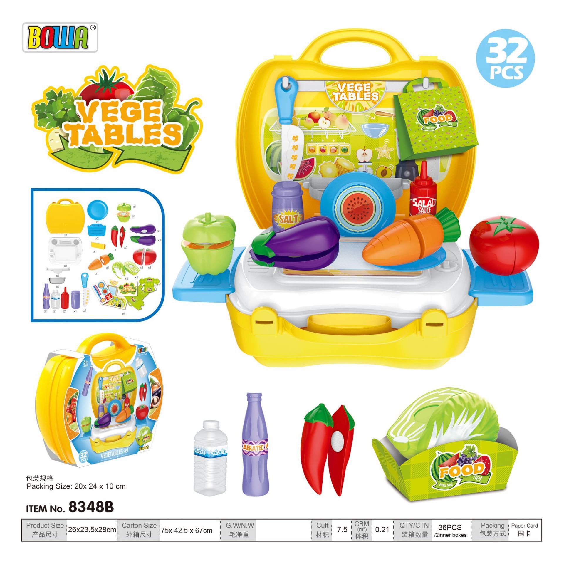Los niños de simulación cocina vajilla frutas y verduras pan corte música comida jugar casa juguete maleta
