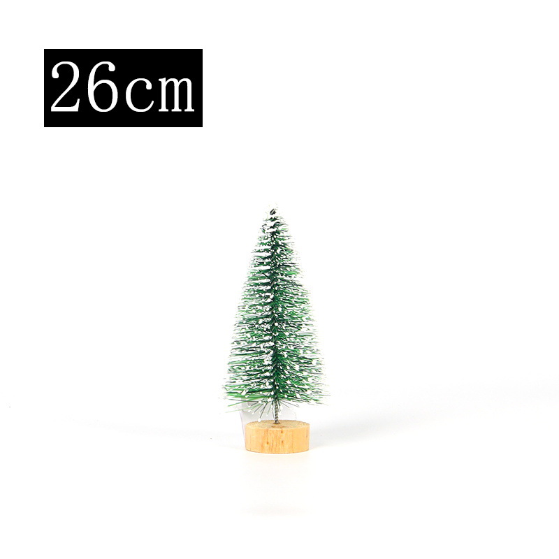 Cruz-frontera mini árbol de Navidad aguja de pino flocado árbol de Navidad blanco cedro centro comercial tienda decoración de escritorio