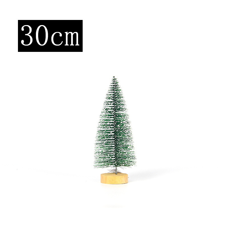 Cruz-frontera mini árbol de Navidad aguja de pino flocado árbol de Navidad blanco cedro centro comercial tienda decoración de escritorio