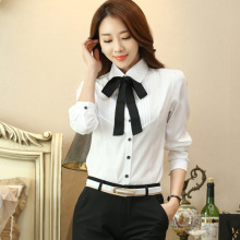 2020春季新款修身ol职业装白色衬衫大码工作服长袖雪纺衫衬衣女秋