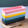 Northern European long -bodium Liangguang home ceramic plate sushi Sushi Western food snack disk snack rectangular flat plate tableware