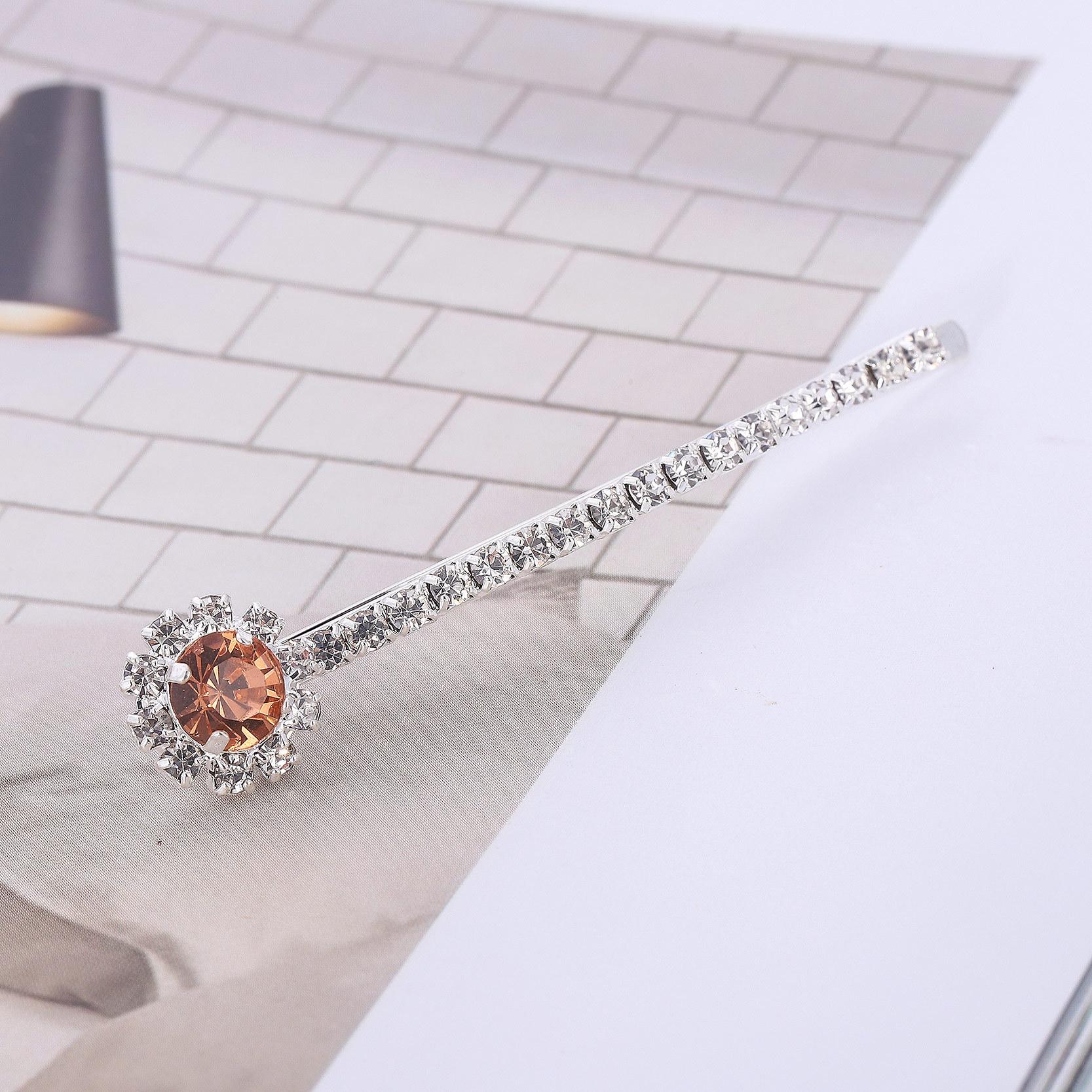 Transfronterizo nuevo estilo coreano clip horquilla joya rhinestone flequillo clip moda accesorios para el cabello puesto de suministro al por mayor