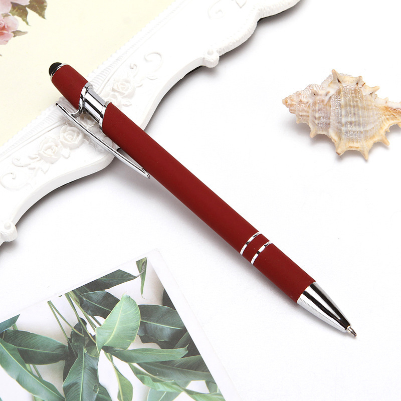 Bolígrafo mágico con varilla de aluminio y metal, bolígrafo de prensa con pegamento en aerosol, bolígrafo de regalo publicitario, bolígrafo táctil con logotipo impreso de letras