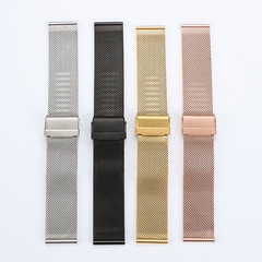 廠家直銷06線雙保扣錶帶DW超薄表鏈不鏽鋼米蘭尼斯鋼帶金屬錶帶