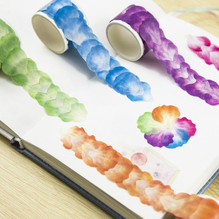 Petal tape stickers and wind special-shaped hand account collage material sub-packaging can tear girls and paper diy decoration Japanese
