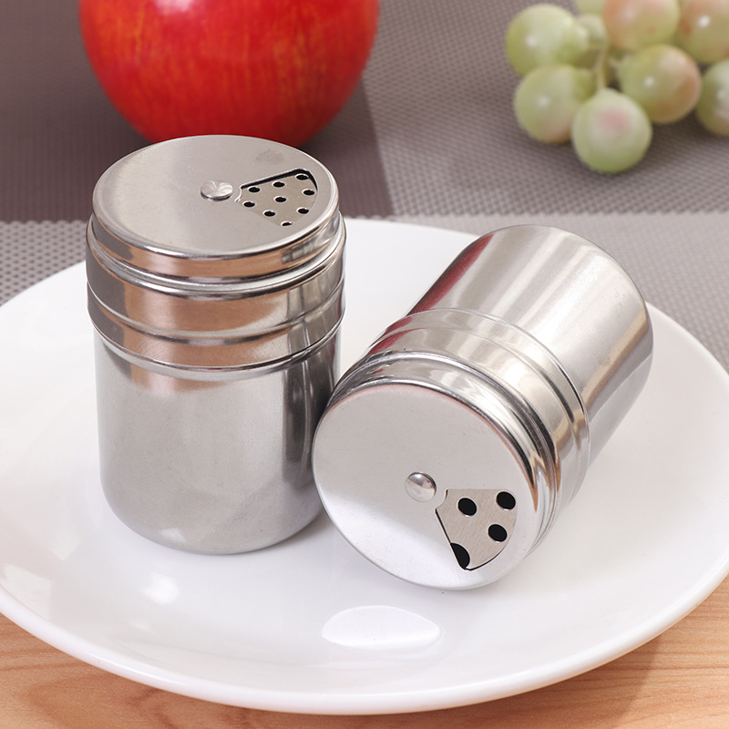 B220 factory direct supply stainless steel seasoning jar rotating seasoning jar multi-functional toothpick box two yuan department store supply