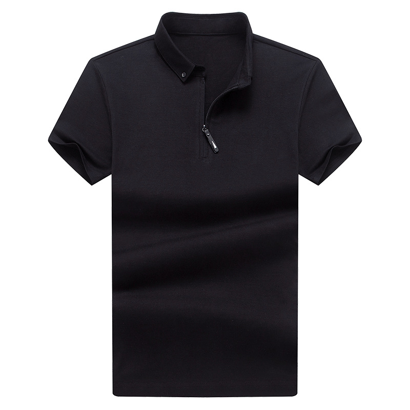Camisa de polo de los hombres 2022 verano nueva camiseta de manga corta bordada camiseta de media manga de algodón de color sólido delgado de la moda de los hombres