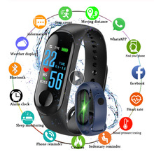 M3智能手环心率血压监测防水计步蓝牙运动m3硅胶礼品厂家运动防水