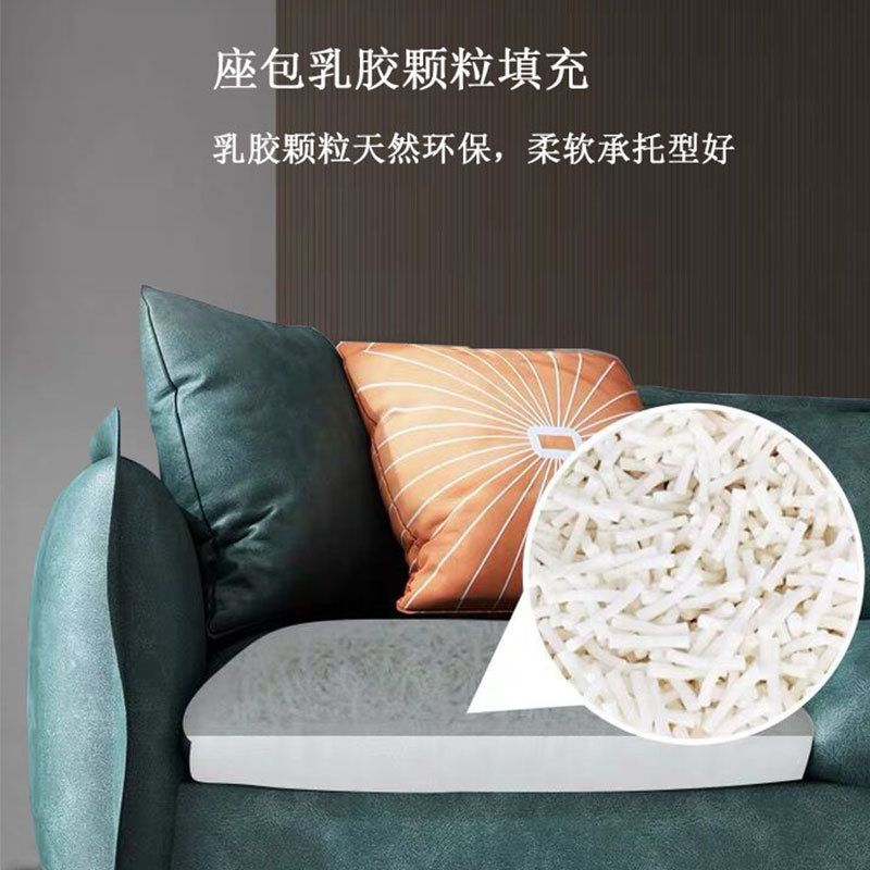 Sofá de Tela de Tres Plazas, Moderno, Minimalista, de Lujo Ligero, Tela Tecnológica, para Sala de Estar, Apartamento Pequeño, Tienda de Ropa, Foshan, Modular, Uso Doméstico