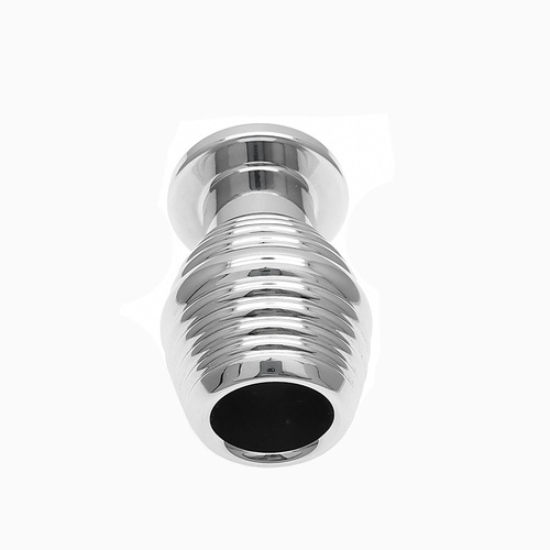 Metal threaded hollow enema anal plug, anal expansion dilator, private parts spy device, sex toy
