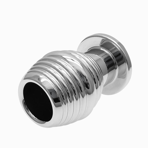 Metal threaded hollow enema anal plug, anal expansion dilator, private parts spy device, sex toy