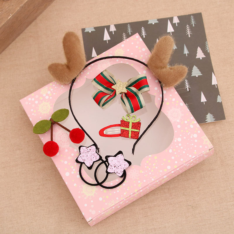 Nuevas decoraciones de Navidad cabeza hebilla diadema caja de regalo traje de regalo de Navidad niños regalo de los niños regalo de la actividad