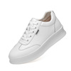 High leather small sneakers, footwear, white shoes platform, 10cm, 8cm