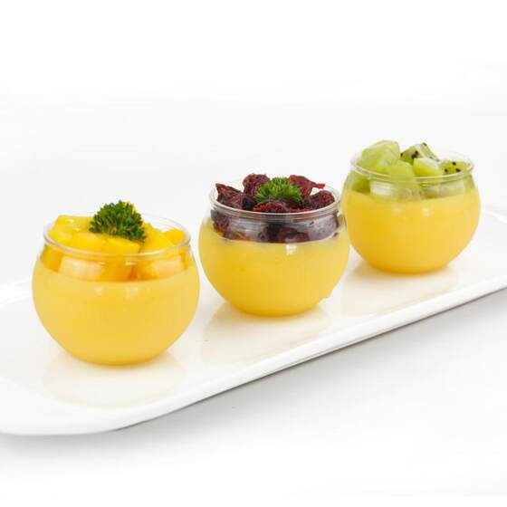 Mini PET honey jar with lid mousse tiramisu baking packaging wedding creative dessert cake plastic cup