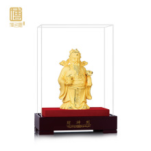 博之源工厂直销金莱福绒沙金工艺礼品财神摆件金店镀金摆件春节日