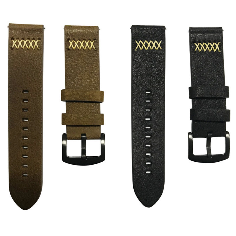 For Samsung Galaxy watch7 Smart Watch Top Layer Cowhide Leather X-Ray Leather Watch Strap