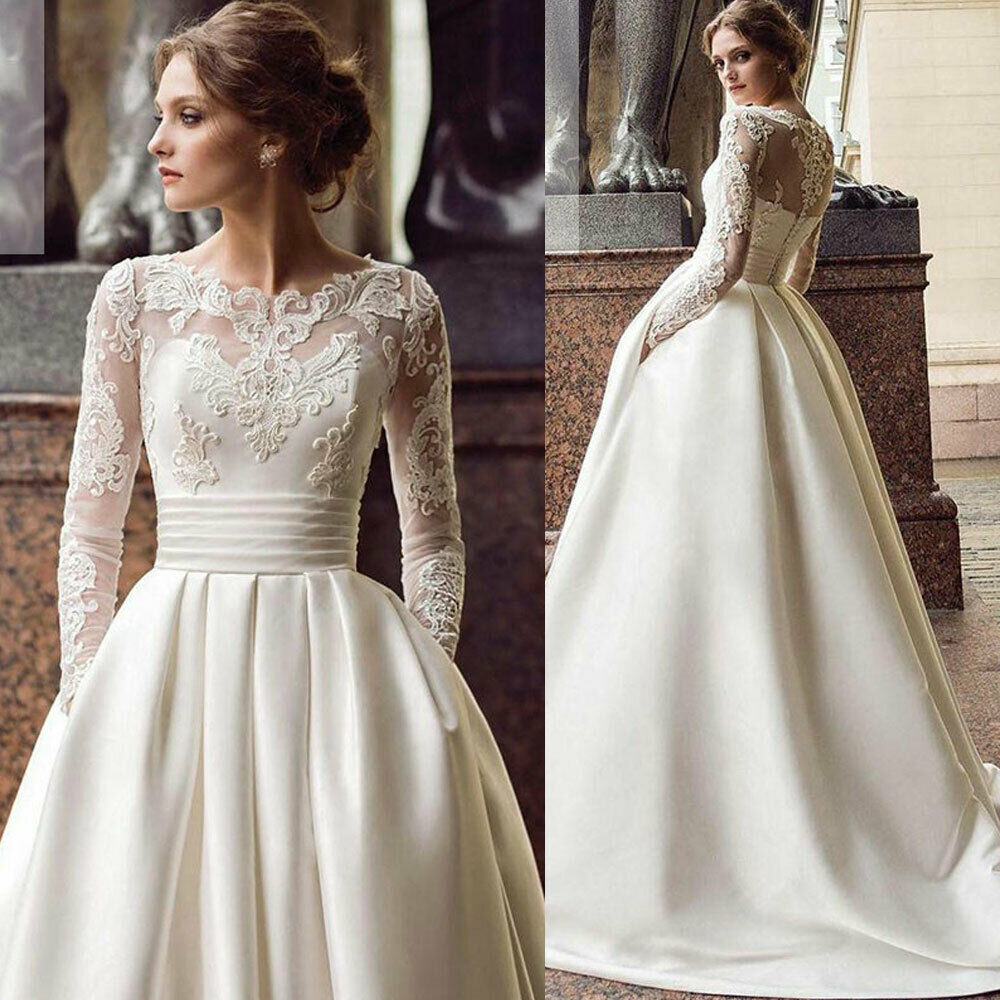 Main Wedding Dress 2025 New Spring Bride High Collar Long Sleeve Lace Slim Dream Luxury A-Line Wedding Dress