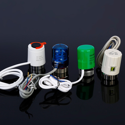 Self-produced and sold direct-sales straight electric thermostatic valve full-copper radiator heating radiator temperature adjustment thermostatic valve in multiple specifications