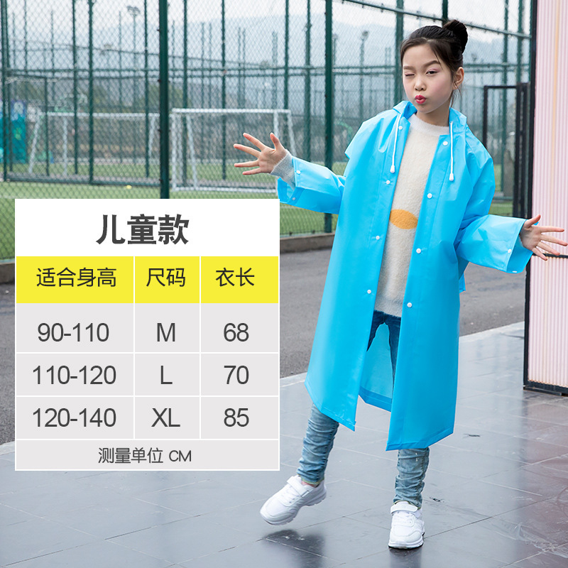 Cha colgar viajes al aire libre Eva impermeable mochila niños adultos largo senderismo escalada con sombrero engrosado poncho