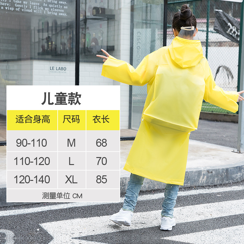 Cha colgar viajes al aire libre Eva impermeable mochila niños adultos largo senderismo escalada con sombrero engrosado poncho