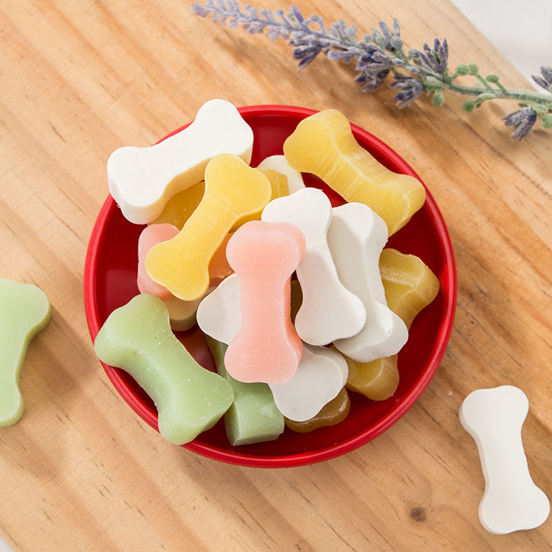 Pet snack al por mayor queso hueso de mascota hueso de dientes limpiador pegamento de perro perrito dientes de perro snack spot comida para perros