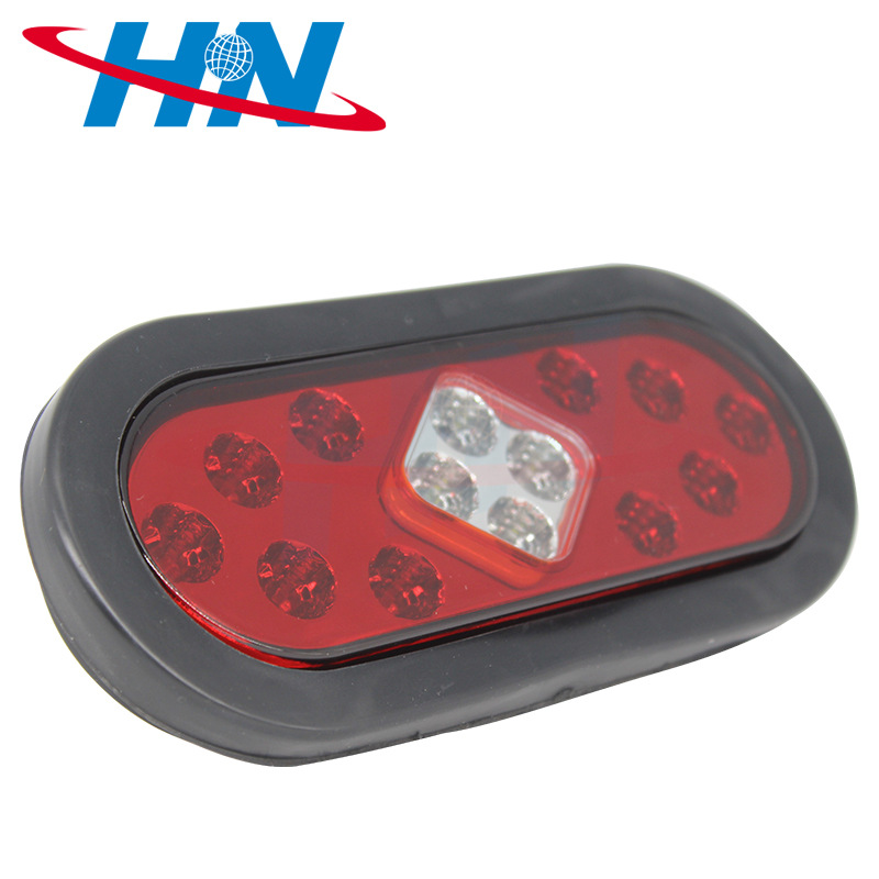Comercio exterior Venta caliente 12V 14led doble color Ouka camión lámpara de señal trasera universal