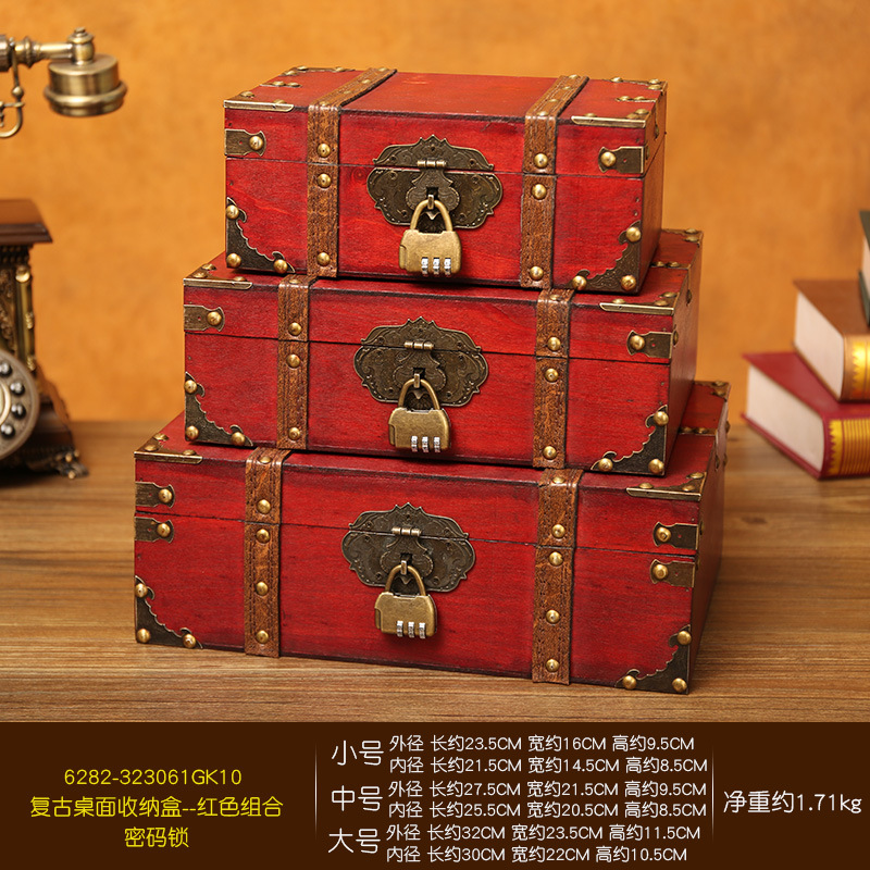빨간색 암호 잠금 세트