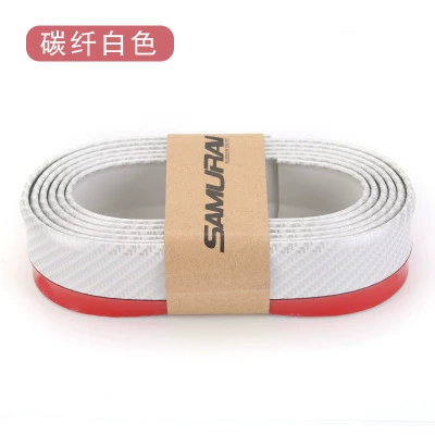 Qapı və bamper qoruyucu zolaqlar – Car front lip anti-collision strip rubber - carbon-fiber-white