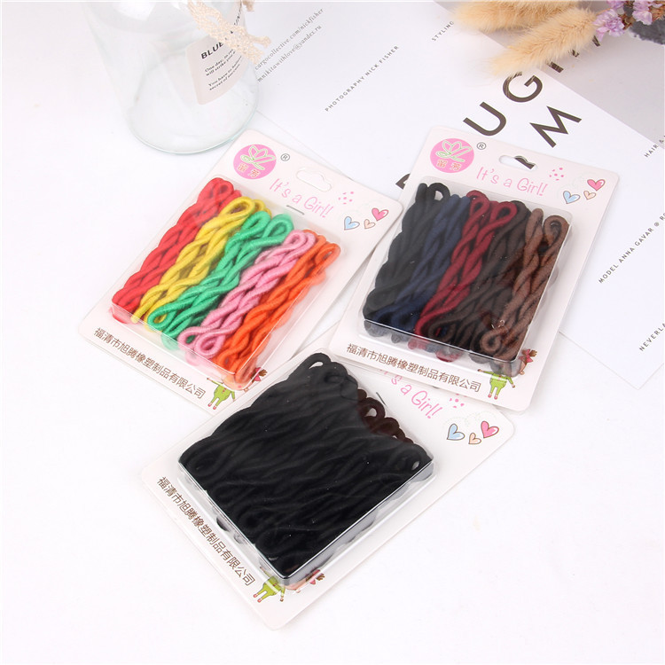 Boutique Jewelry Supermarket Hair Accessories Wholesale Liufang 20 Hair Rings Bold and Increased Upgraded Beef Band Rubber Band