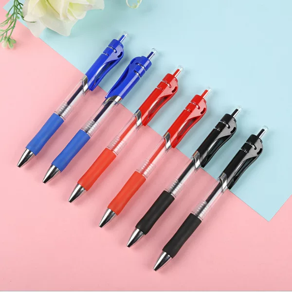 K35 press gel pen 0.5mm black pen sign pen wholesale bullet Red Blue Spring pen for students
