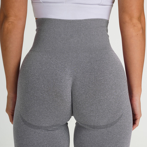 European and American seamless yoga clothes, tight-fitting hip yoga pants, sexy butt-showing leggings, sports tights, fitness clothes for women
