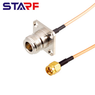 LORA��վ���I·�ɾW���ˮĸ�^4�׷���25*25mm���m�DSMA���^RG316