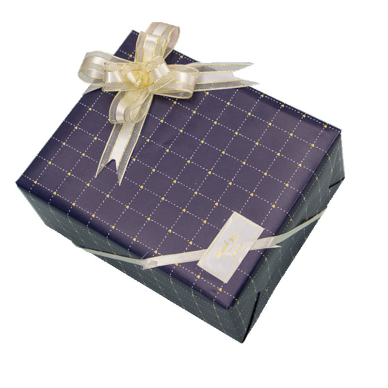 Rosa azul a cuadros rayas lunares simple regalo para niños y niñas papel de regalo caja de regalo papel de color hecho a mano